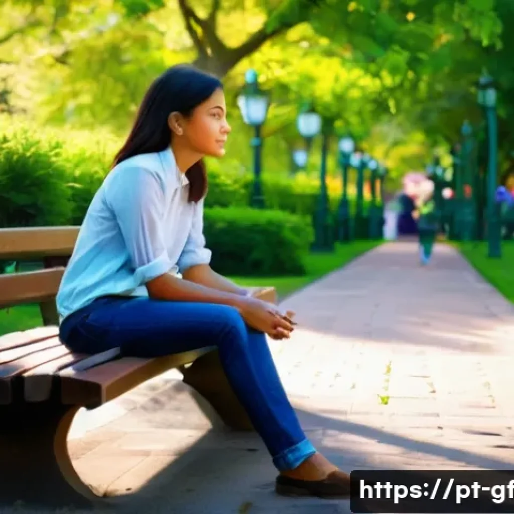 자연에서의 아웃도어 테라피 프로그램 - **Prompt 1: Urban Tranquility**
    "A young adult (20s-30s, wearing comfortable, modest everyday cl...