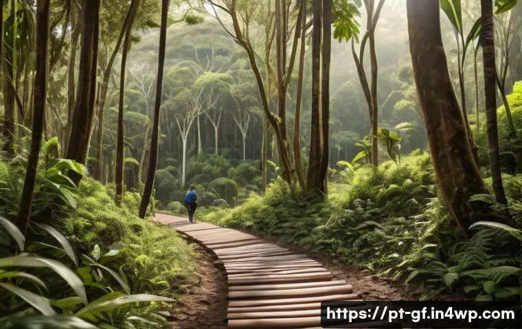 아웃도어 테라피의 지속 가능한 실천 - A serene outdoor therapy session in a protected natural reserve in Brazil, featuring a diverse lush ...